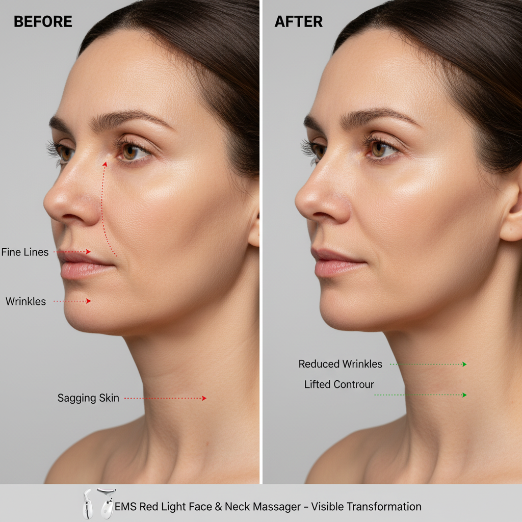 EMS Red Light Face & Neck Massager